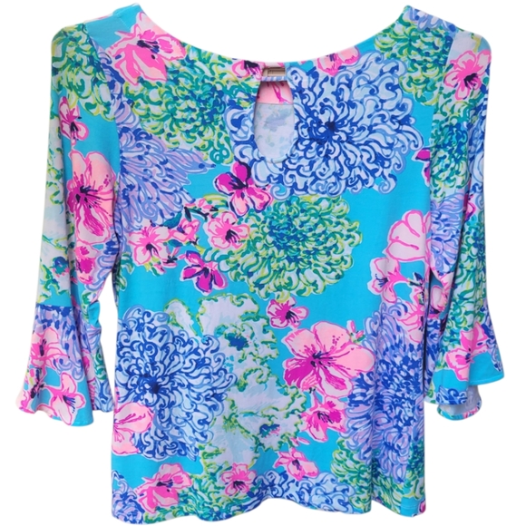 Lilly Pulitzer Fontaine Top Size L - Picture 2 of 14